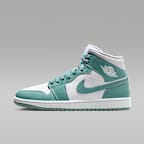 【新品未使用】NIKE WMNS AIR JORDAN 1 MID Nike WMNS Air Jordan 1 Mid White Oxidized Green BQ6472-133